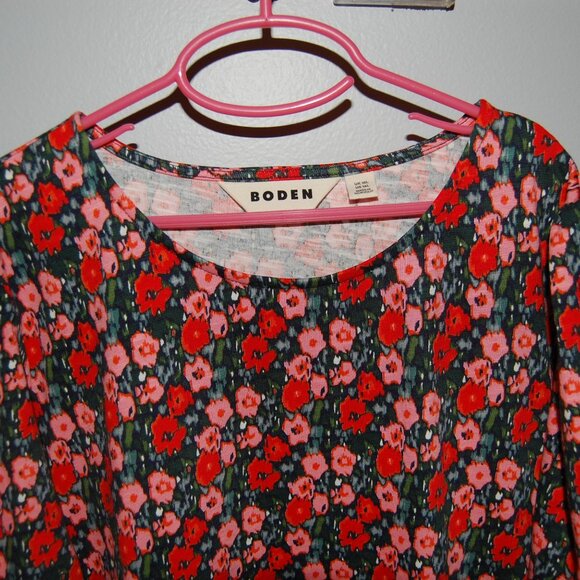 BODEN PINK FLORAL DRESS SIZE 14 - Picture 3 of 3